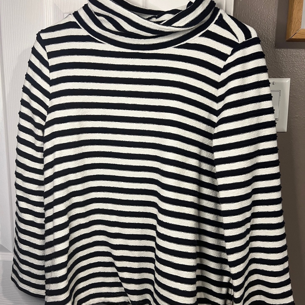 Loft mock neck striped tunic